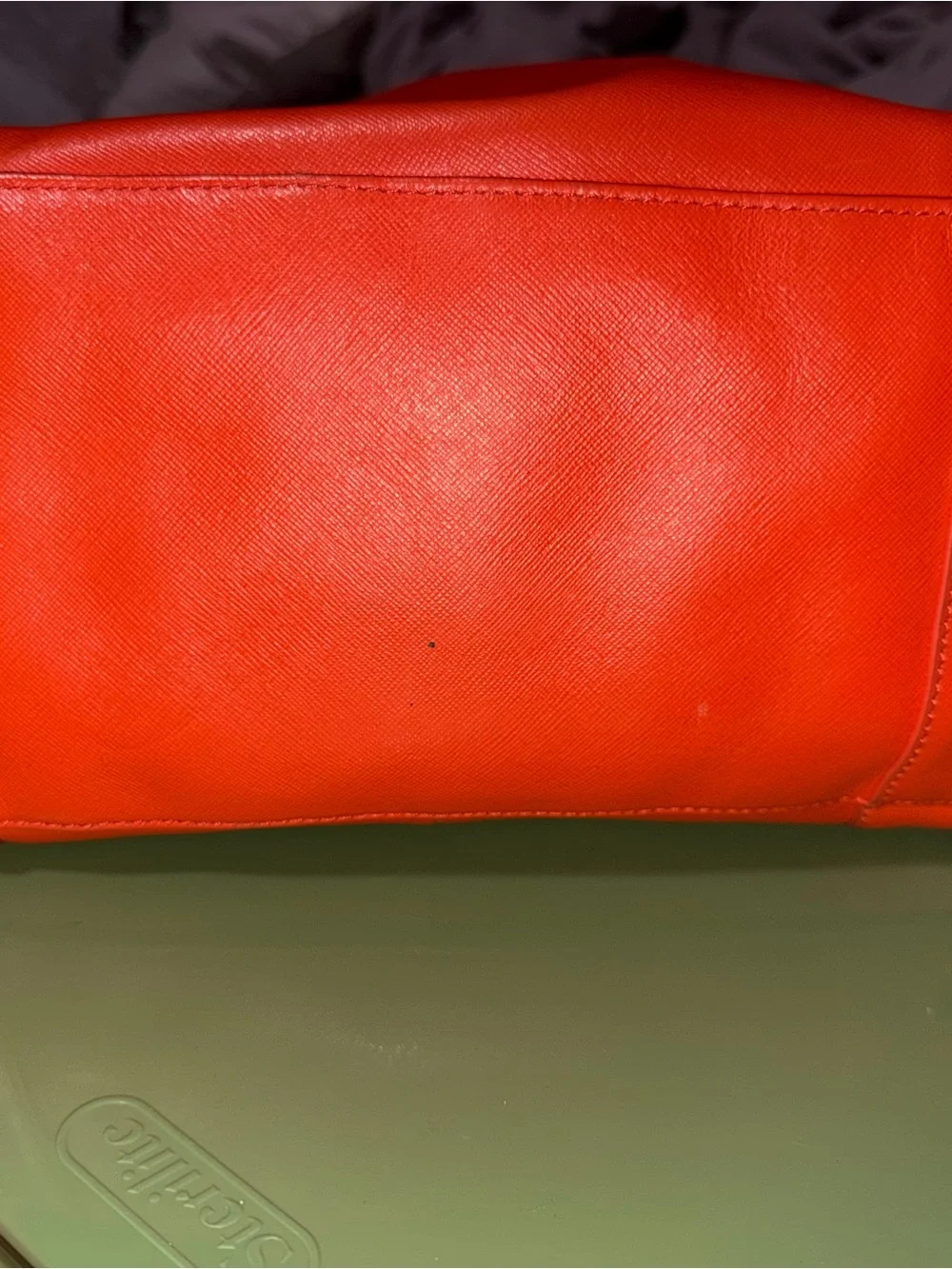 Tory Burch Orange Robinson Double Zip Top Handle Tote with Gold Logo